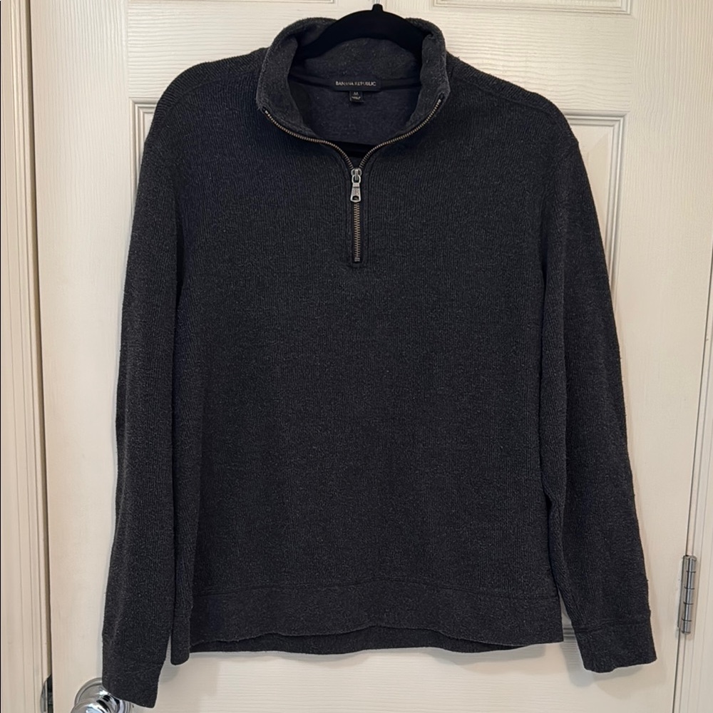 Banana Republic Black Zip Up Sweater